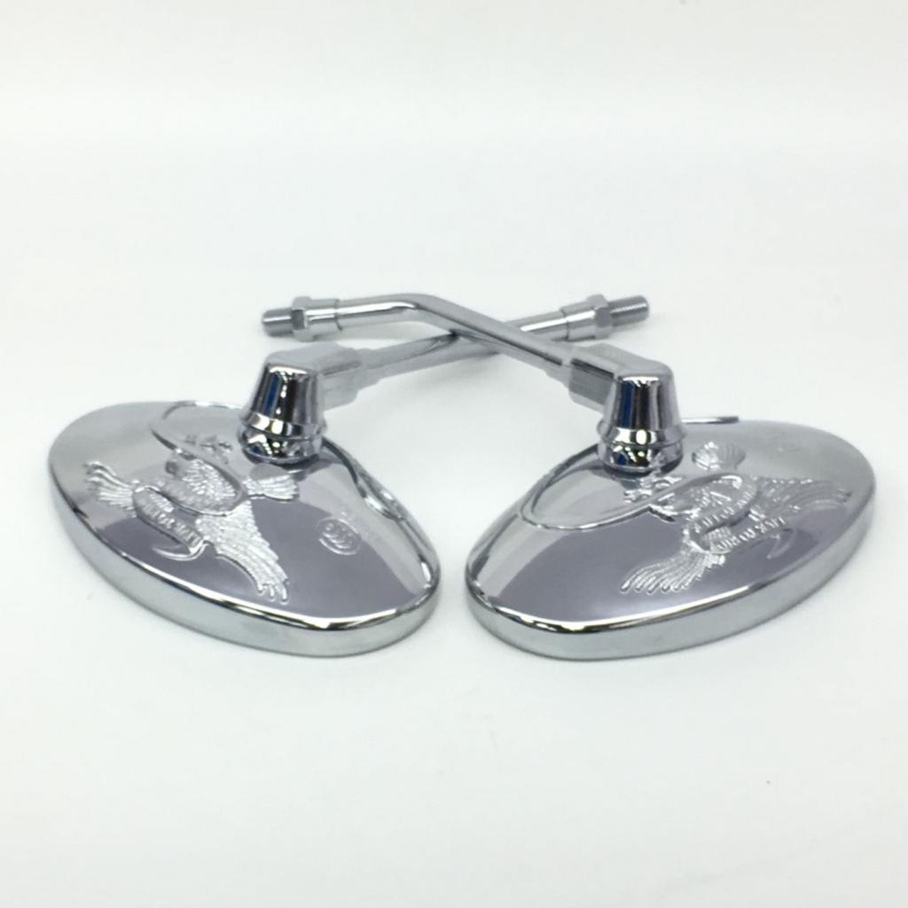 M10 Motorcycle Oval Chrome Rearview Mirrors Universal Motorbike Side Mirror FOR Yamaha Xt 600 Virago 125 535 1100 Vmax 1200