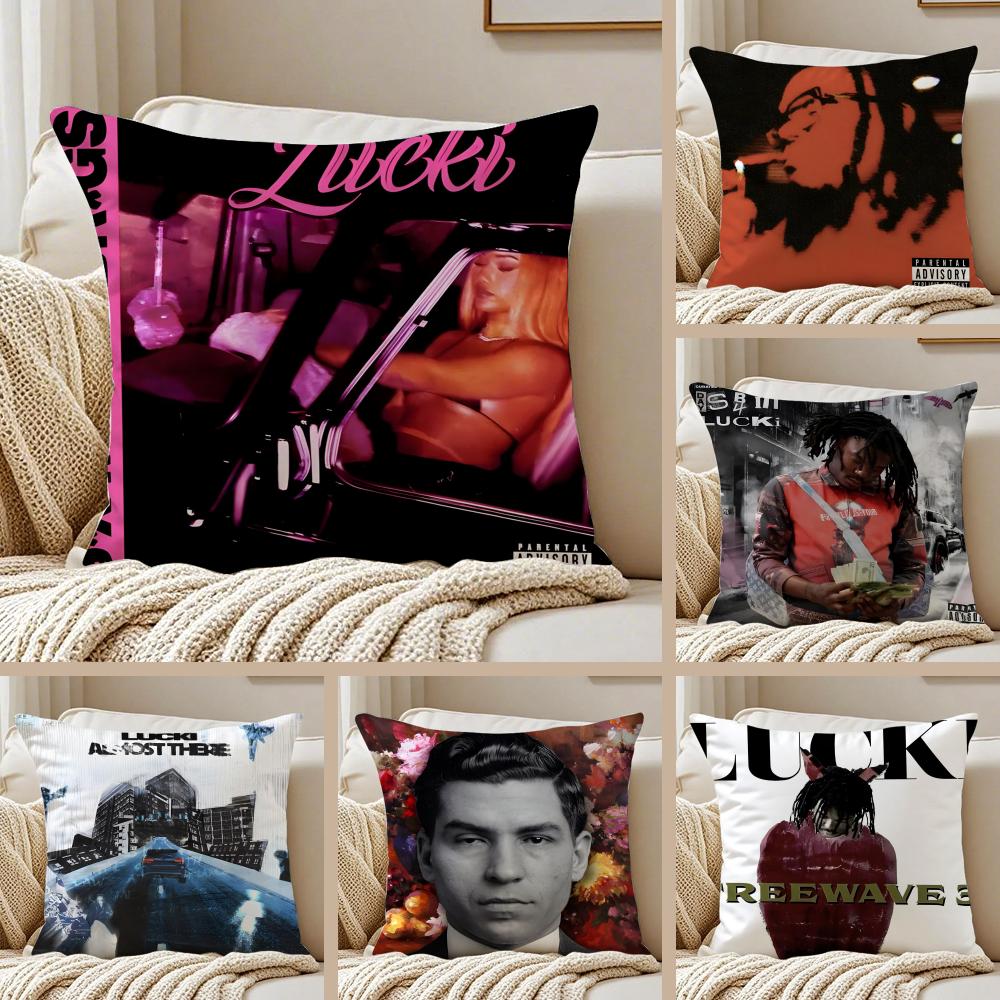 Sanfter HipHop Amerikanischer Rapper LLucki Kissenbezug Kissenbezug Staubmilbenfrei Wohnzimmer Sofa Dekor Kissen Zimmer
