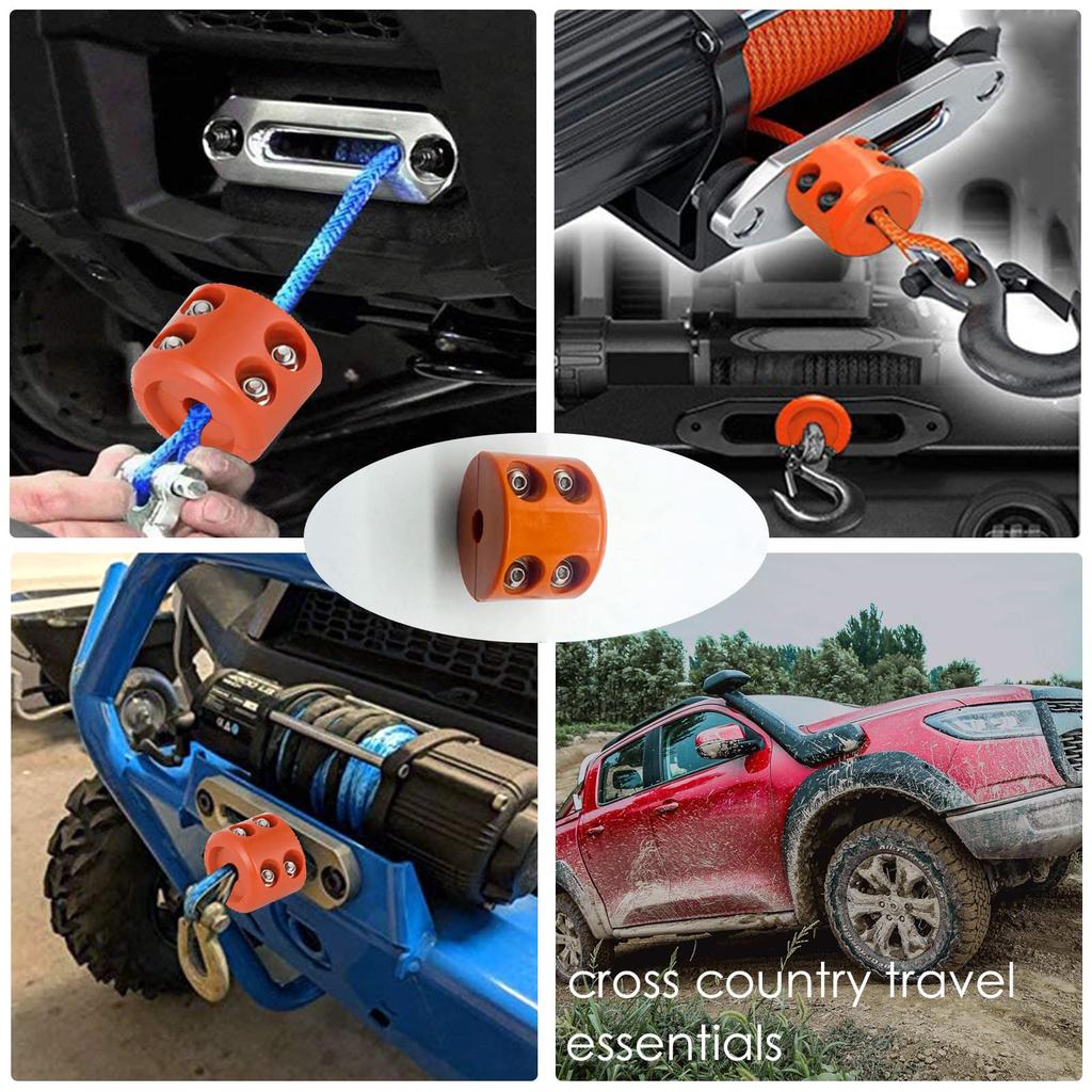 Winch Stopper,Winch Cable Hook Stopper Rubber Rope Line Saver Winch Cable Hook Rubber Stopper for Synthetic Winch Rope