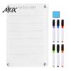 Magnetic Menu Board for Kitchen 12''x8'' Acrylic Planning Board, Clear Weekly Meal Planner, Home Organization Refrigerator Dry Erase Noteboard