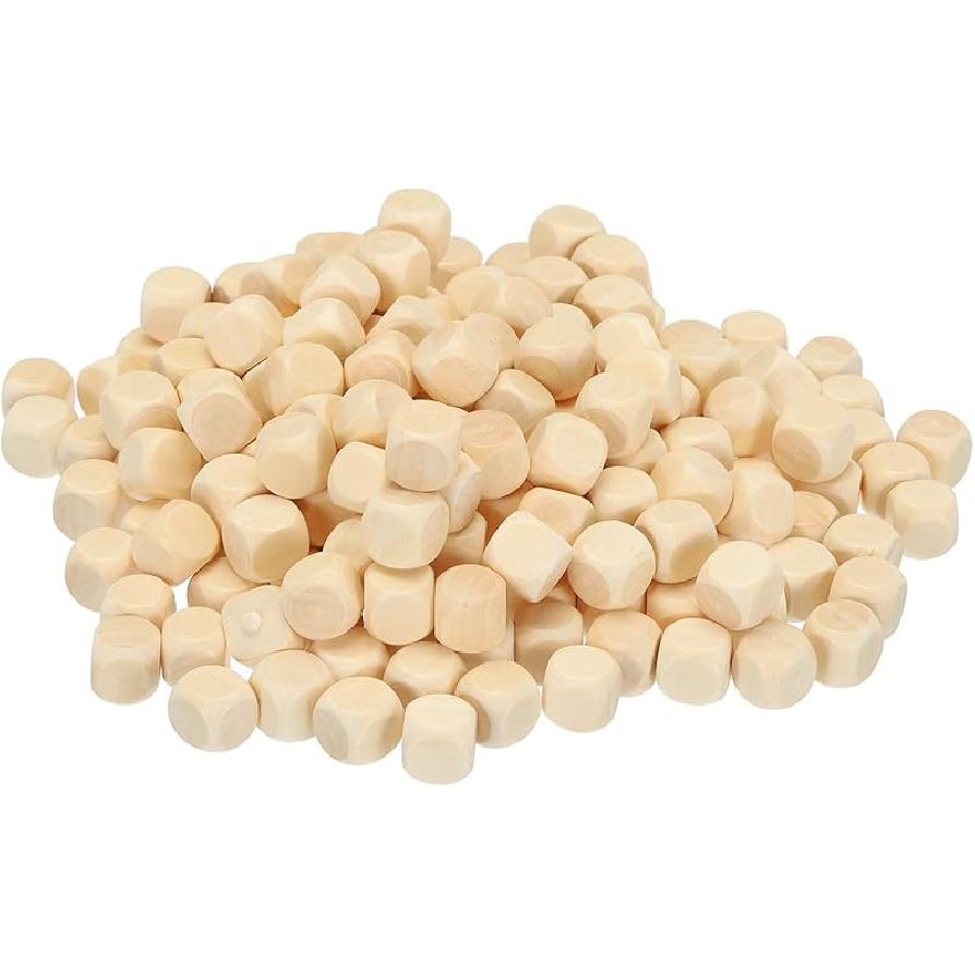 PATIKIL 14 мм Пустые деревянные кубики, упаковка 200 штук Необработанные деревянные кубики 6-гранные деревянные кубы со скругленными углами Квадратные деревянные блоки для DIY-проектов 12mm