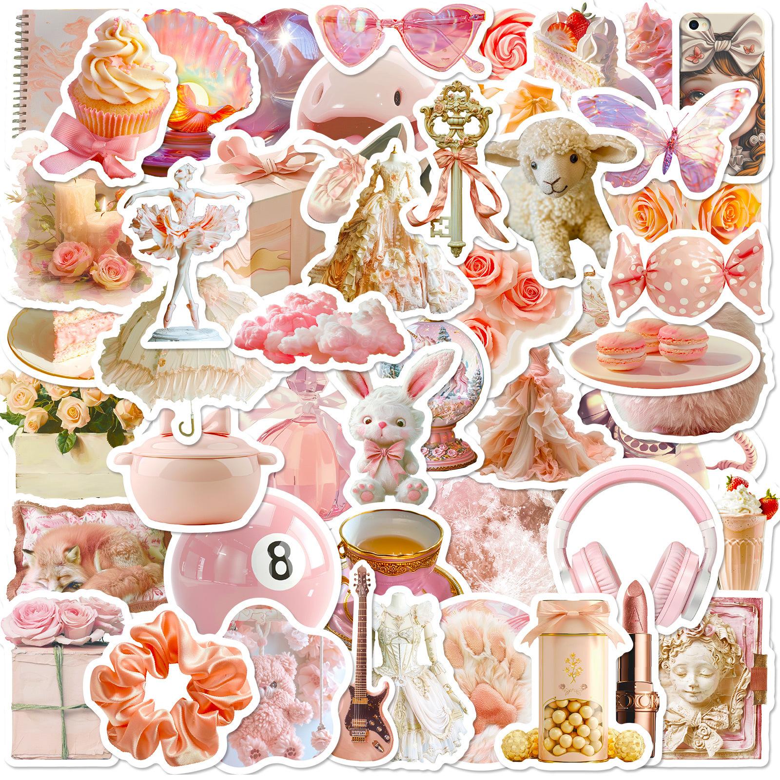 

50 шт./компл. розовые балетки для девочек, стили серии 02, наклейки, сделай сам, модные водонепроницаемые каракули, наклейки