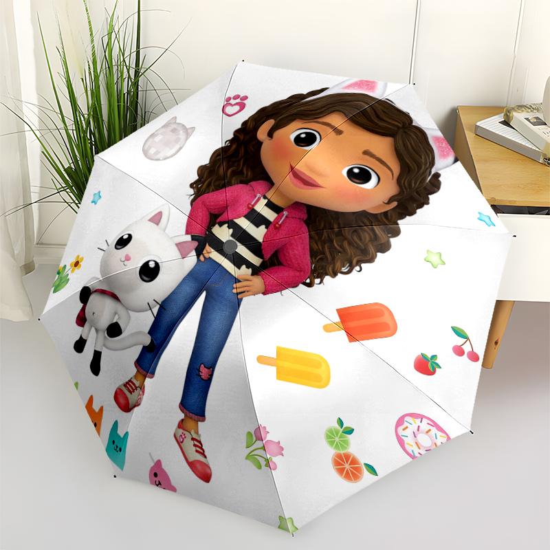 DollHouse Fashionable Automatic Opening/Closing Folding Umbrella. Portable and Foldable, Ideal for Gift, Travel, and Daily Use.