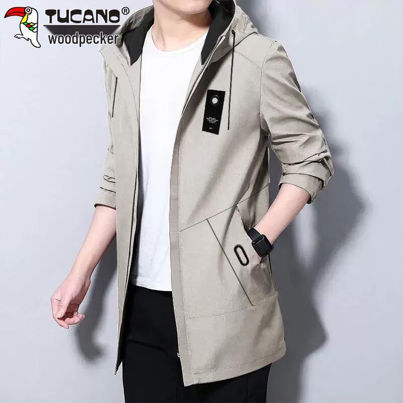 

TUCANO Men s Hooded Mid-length Windbreaker Jacket 4XL