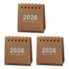 2026 Mini Desk Calendar Jan.2026-Dec.2026 12 Monthly Planner Small Standing Flip Calendar with Twin-Wire Binding for Home Office
