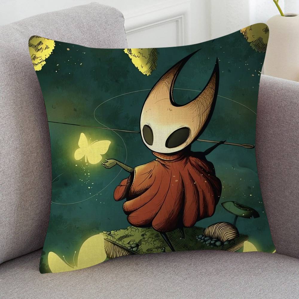 Game Hollow Knight Silksong Cute Cartoon L Game Cushion Cover Pillowcase Upholstery Sofa Throw Pillow Home Decor Pillowcas