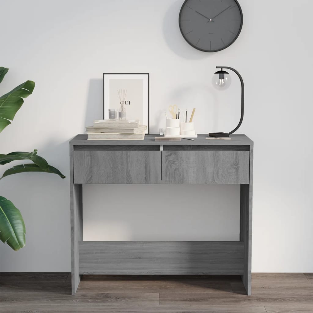 Tables Console Table Grey Sonoma 89X41x76.5 Cm Engineered Wood