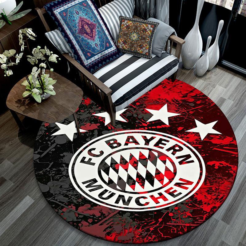 FC Bayern Munchen Pattern Round rug,Carpet Rug for Living Room Bedroom Playroom ,Non-slip Floor Mat,Holiday Gifts and Birthday Gifts.