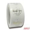 50-500pcs 1inch Clear Gold Foil Thank You Stickers for Envelope Sealing Label Stickers Pretty Things Inside for Gifts Package