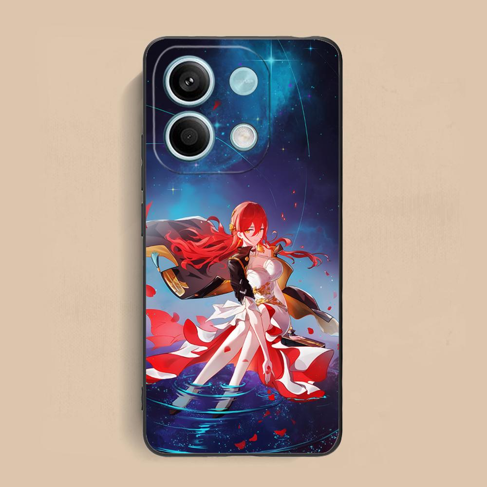 HSR Himeko Matte TPU Mobile Phone Case for Xiaomi Redmi 15 14 13 12 A5 3 2 1 C Plus 4G 5G Colorful Printing Cover
