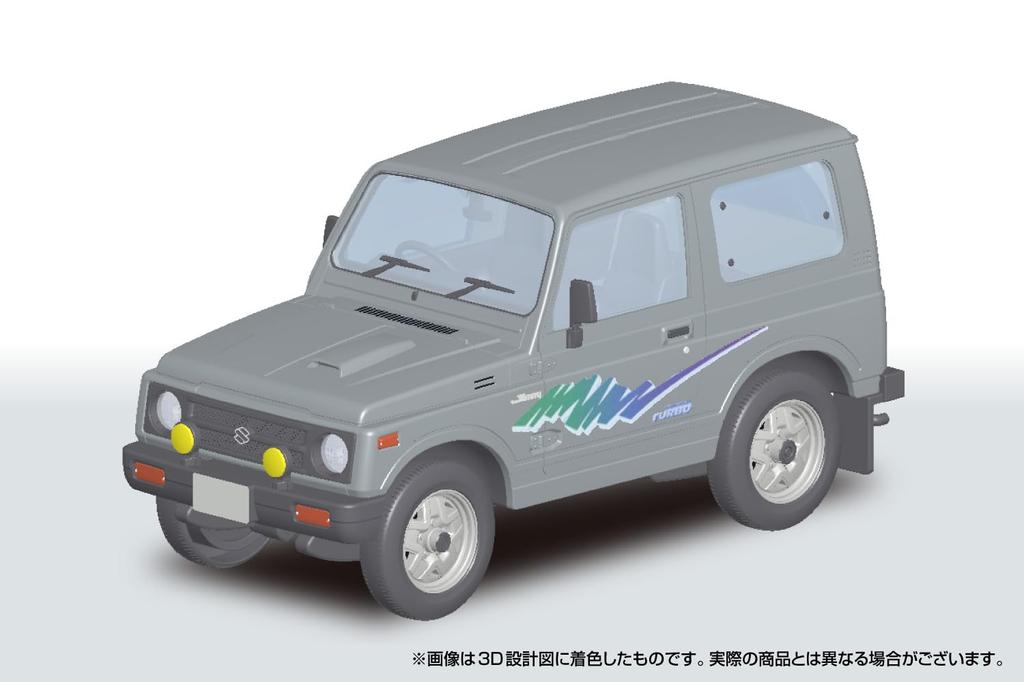 Aoshima Bunka Kyozai Scale Rakupla Snap Kit Suzuki JA11 Jimny Charcoal Gray Metallic Plastic Model Kit (AOSHIMA) 1/32 No. 18-CG Pre-Colored