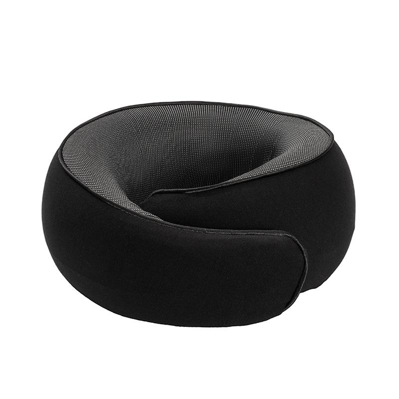 

Portable Adjustable Soft Noon Break Sleep Pillows Travel Neck Pillow Memory Foam U-shaped Pillow Snail Style Travel Neck Support чёрный