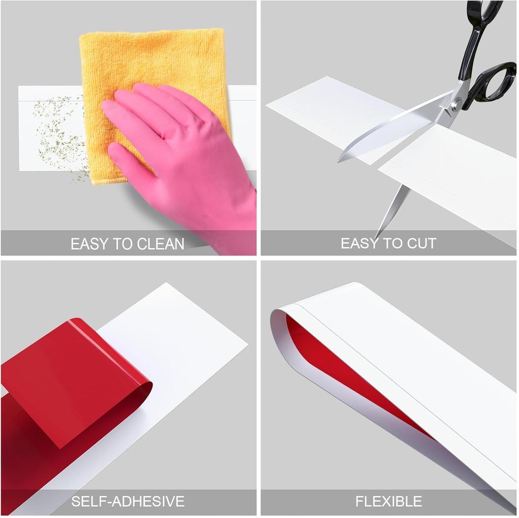 1PC 2mx8cm Flexible Baseboard Made Of Soft PVC Kickboard Line, Floor Skirting Line, Waterproof Self-adhesive Vinyl Wall