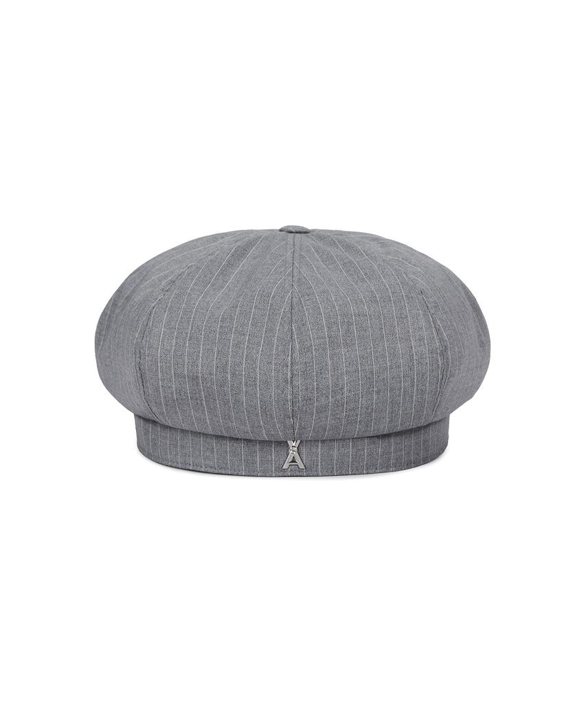 Bajal Va Cubic Stud Octagon Beret Gray