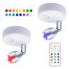 13 farben LED Unter Schrank Licht Fernbedienung LED Puck Licht Nacht Lichter Strahler für Korridor Schrank Kleiderschrank Dekor