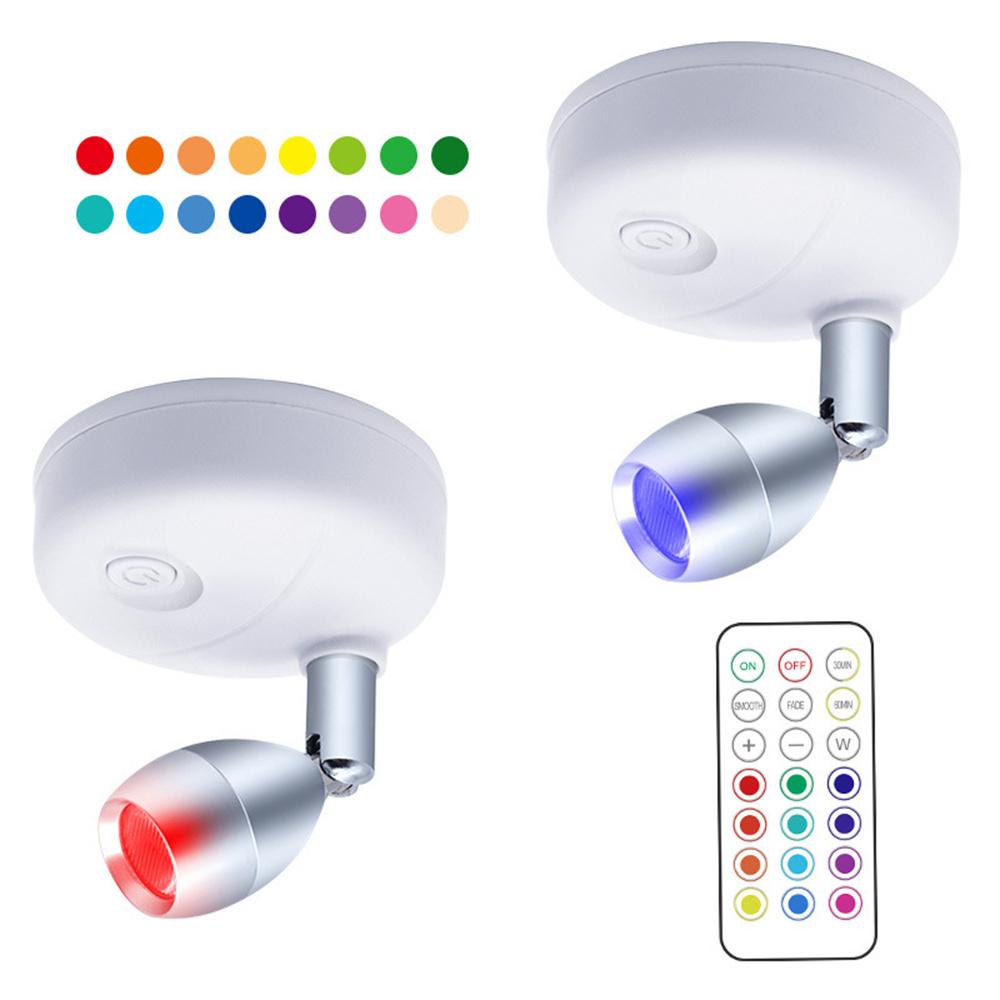 13 farben LED Unter Schrank Licht Fernbedienung LED Puck Licht Nacht Lichter Strahler für Korridor Schrank Kleiderschrank Dekor