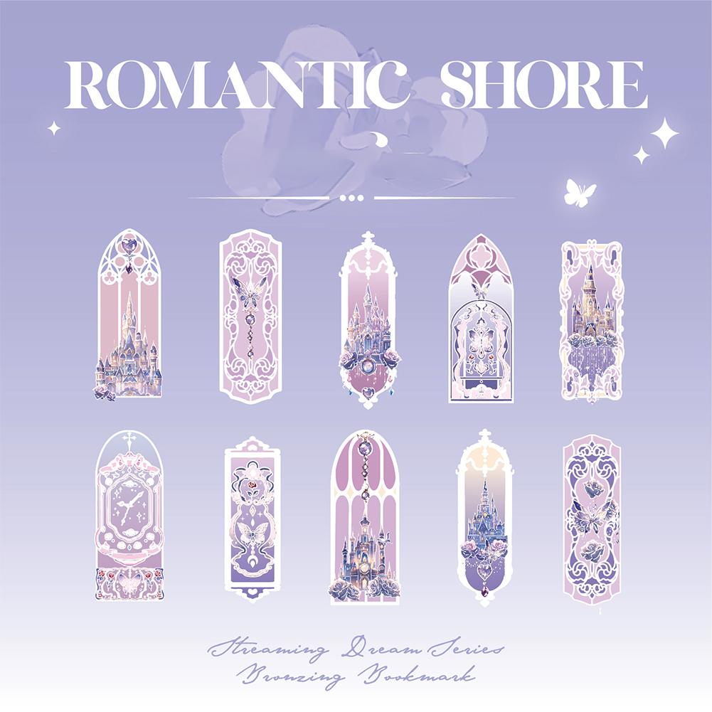 

10 шт. перламутровые ПВХ закладки серии Dream флуоресцентные кавайные маркеры для страниц книг для чтения канцелярские принадлежности в стиле Ins в подарок фиолетовый