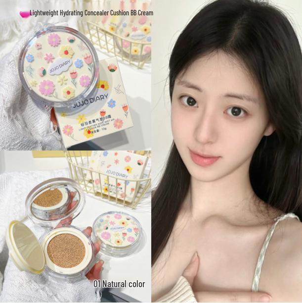 JOJO DIARY Light Feather Cushion: Long-lasting, Moisturizing, Non-Transfer, Crease-Resistant, Waterproof & Sweatproof BB Cream Concealer
