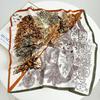 New Literary and Fresh National Style Leaf Printing Simulation Silk Texture 71 * 71cm Twill Silk Women's Cool Silk Scarf