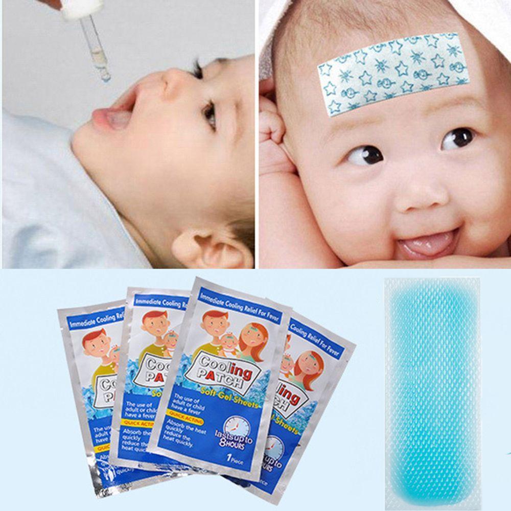 1Bags Plaster Lower Temperature Hydrogel Cooling Patches Baby Heat Cooling Sheets Fever Down Headache Pad