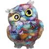 YUYAKESHI Owl Cute Mini Handmade Natural Stone Resin Decorative Tabletop Random Eye Color Figurine, Mascot, Owl, Entryway, Owl, Accessory, Decor,