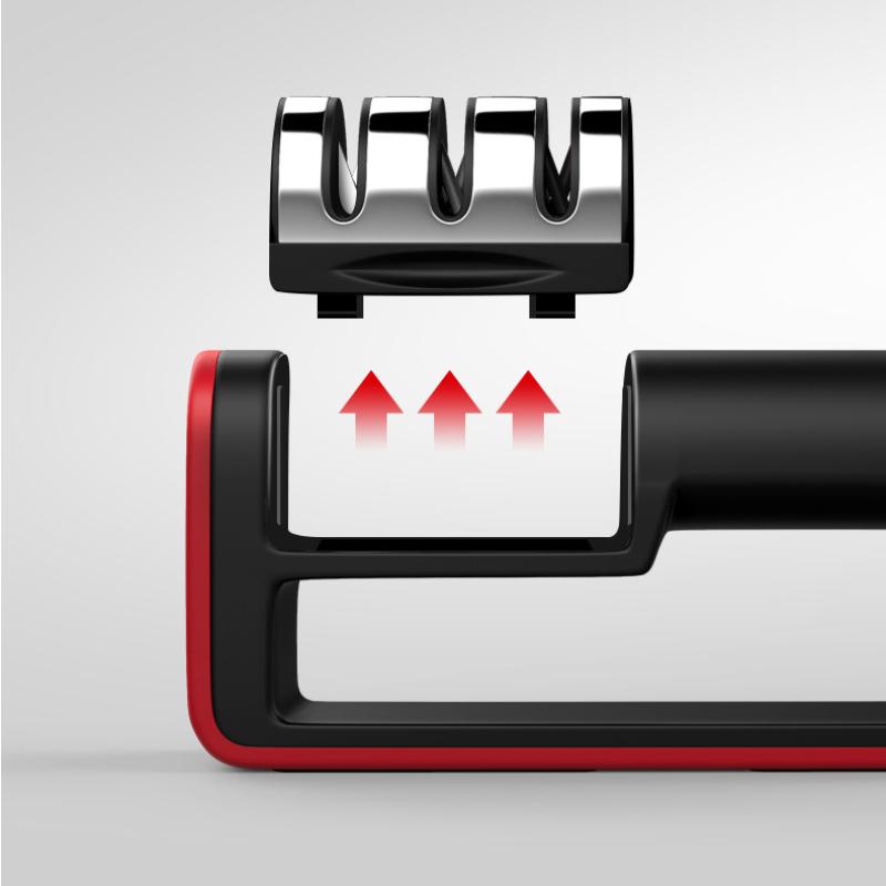 Rychlá bruska na nože Diamantová Profesionální 3-stupňová bruska Diamantové nástroje na broušení nožů Brusný kámen Kuchyňské nářadí