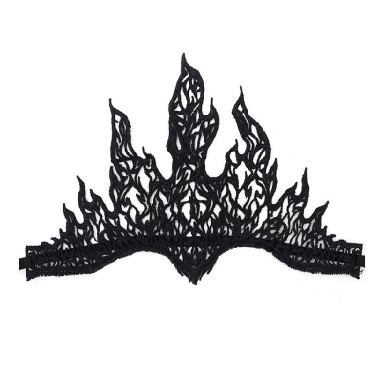 Carnivals Adult Teens Halloween Hairband Cosplay Lace Flame Shape Hair Decors