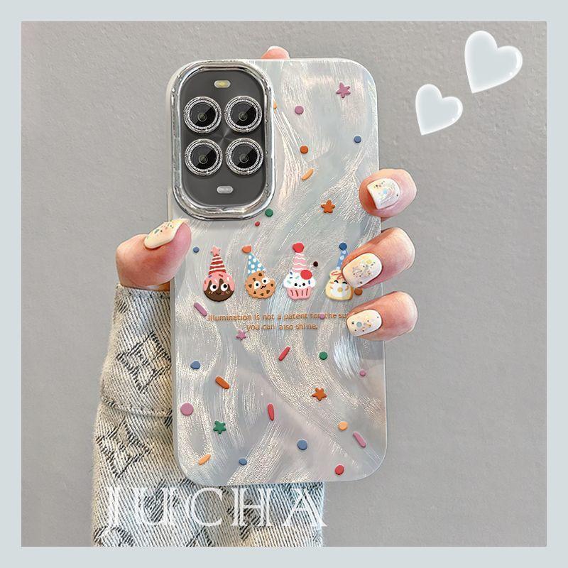 Cartoon Cute Phone Case With Chain Nova 13 12 Pro Colorful Cookie Design Couple Style Huawei Nova 13 Pro