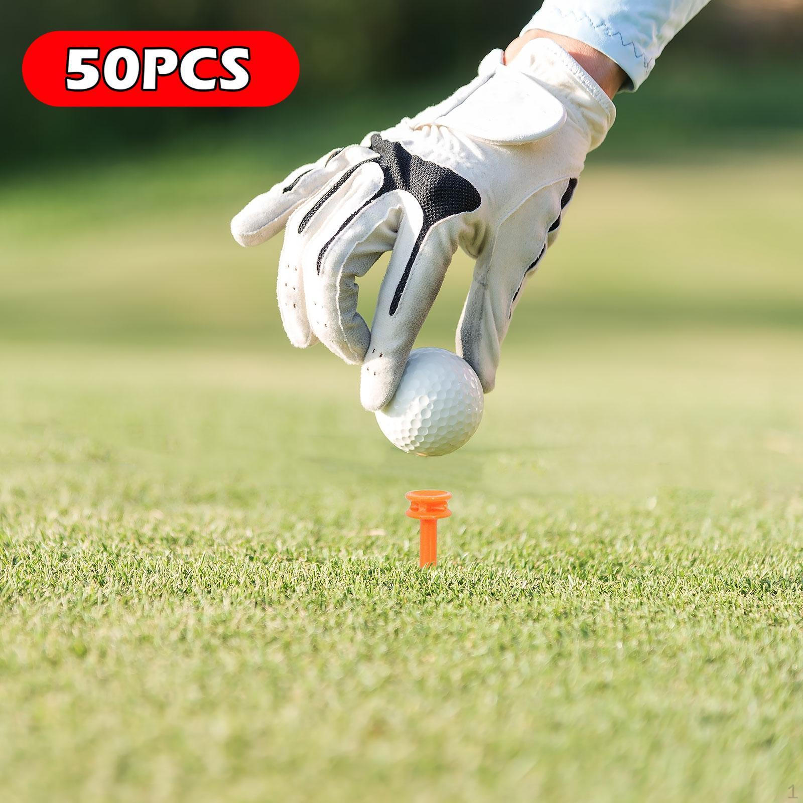 

50 штук Гольф-ти Держатель для мяча Аксессуары для тренировок Оборудование для ударов Игра в гольф Практика Orange 25mm