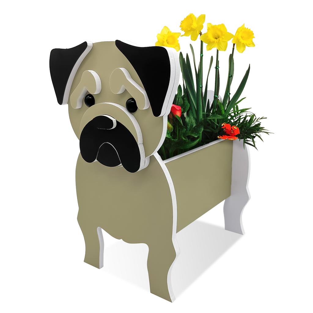 Garden Flower Pot Dog Planter Schnauzer Bulldog Poodle Corgi Yorkshire Garden Pots DIY PVC Flower Planter Garden Home Decor