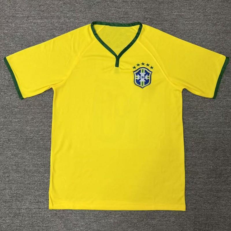 Brazil Training Football Jersey Fans Edition Short Sleeve Soccer Shirts Unisex Women