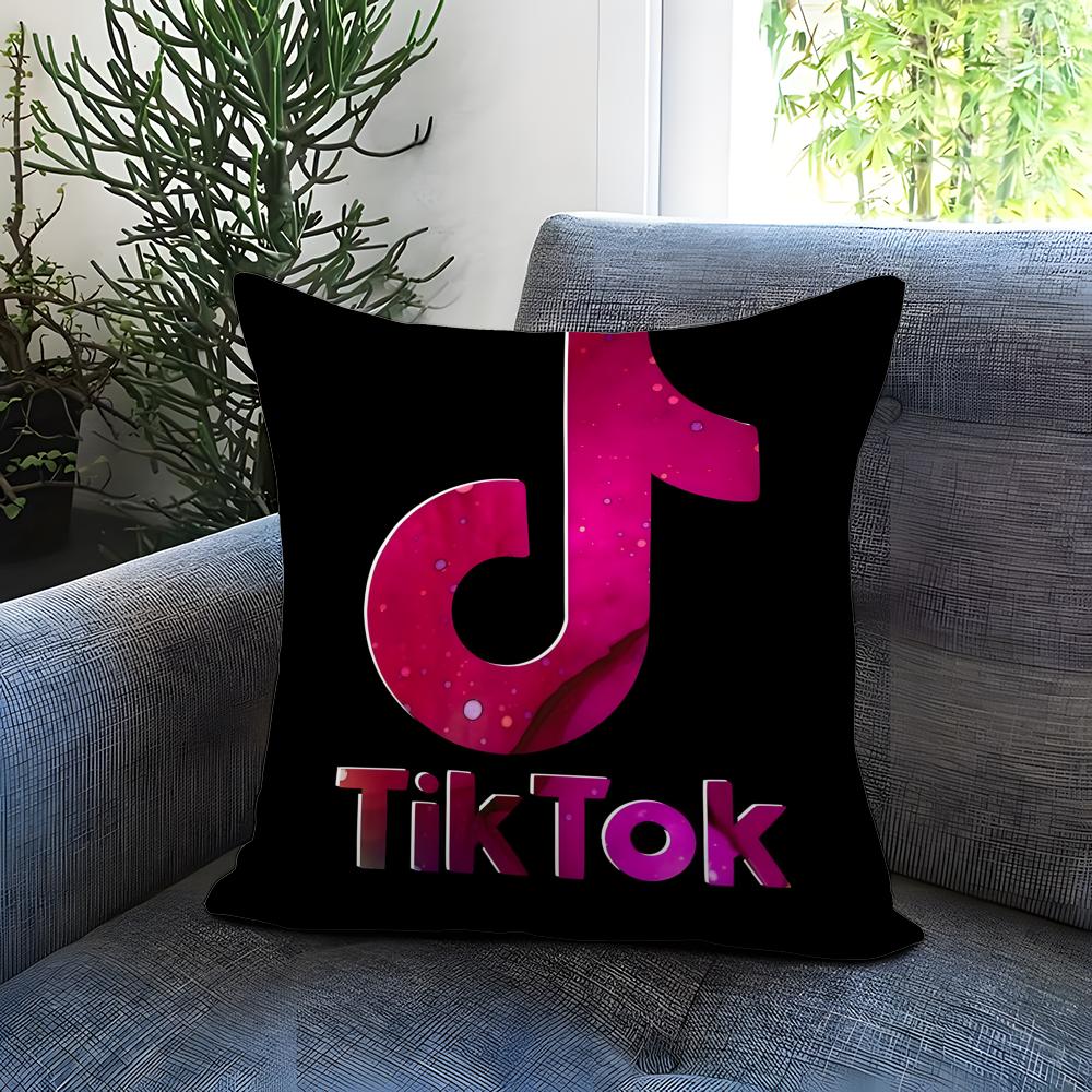T-TikTok-K Cushion Cover Comfortable Reversible Pillow Cover Ideal for Car Sofa Bedroom & Beyond