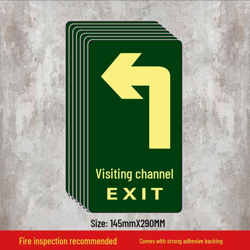 Luminous Self-Adhesive Floor Sticker for Fire Exit and Evacuation Pathway