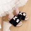 2025 winter new butterfly cotton slippers indoor plush warm slippers women plush cute home winter warm