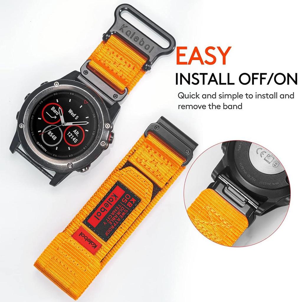 Compatible With Quickfit For Watch Band Nylon 22mm 26mm Sports Wrist Strap For Fenix 6 7 5/Forerunner/EPIX/Instinct /Tactix
