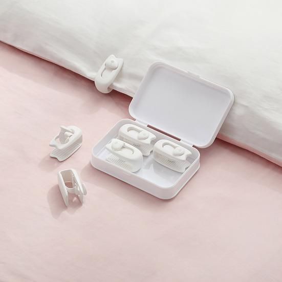 6Pcs Cute Bear Quilt Holder Clip Needleless & Seamless Fastener for Duvet Firmly Prevent Slip Universal Bed Sheet Clips Non-slip Blanket Fixed Buckles