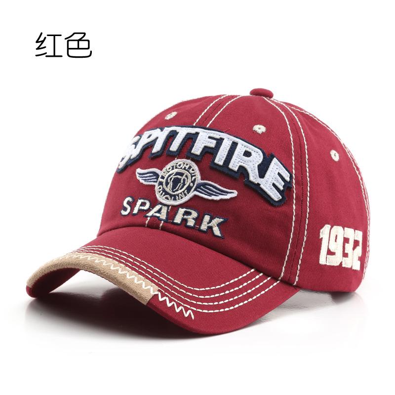 

Модная бейсбольная кепка с вышивкой, летняя уличная регулируемая шляпа в стиле хип-хоп, шляпа Snapback с костями adjustable красный