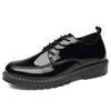 Suit leather shoes men's British casual shoes youth dress black small leather shoes