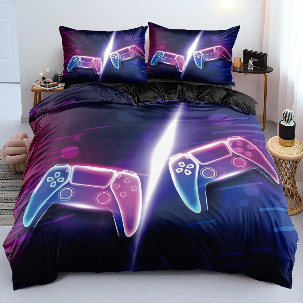 Gaming Console Down Comforter Set Bedding Set 3-piece Duvet Cover Set