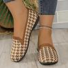 Women Knitting Loafers Shoes Flats Shallow Casual Sandals 2024 Fashion Autumn Walking Cozy Shoes New Dress Classic Femme Zapatos