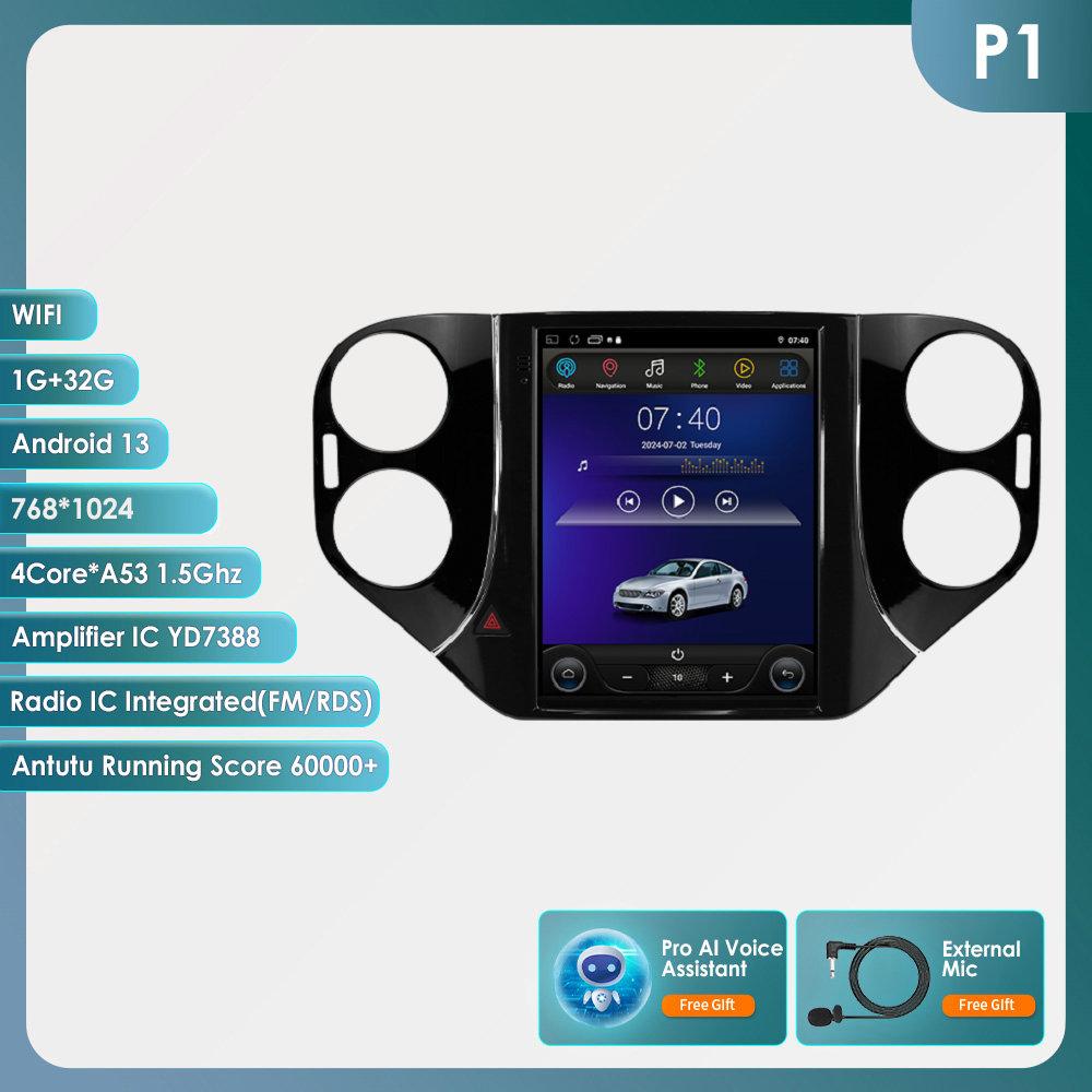 OSSURET Android Car Radio for VW Volkswagen Tiguan 2007-2016 Multimedia 9.7inch Vertical Screen Carplay Android Auto GPS RDS FM Intelligent Screen