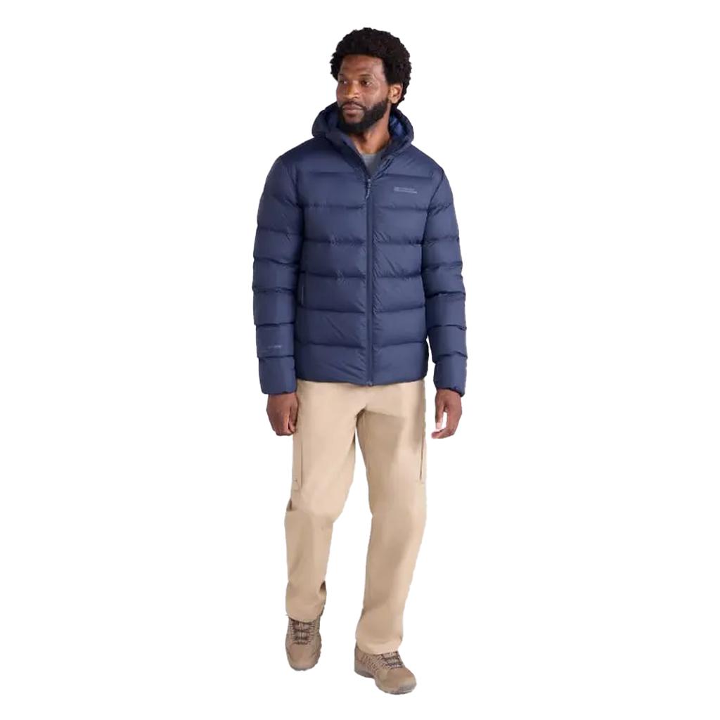 Mountain Warehouse Men's Stratus Down Packable Hooded Jacket