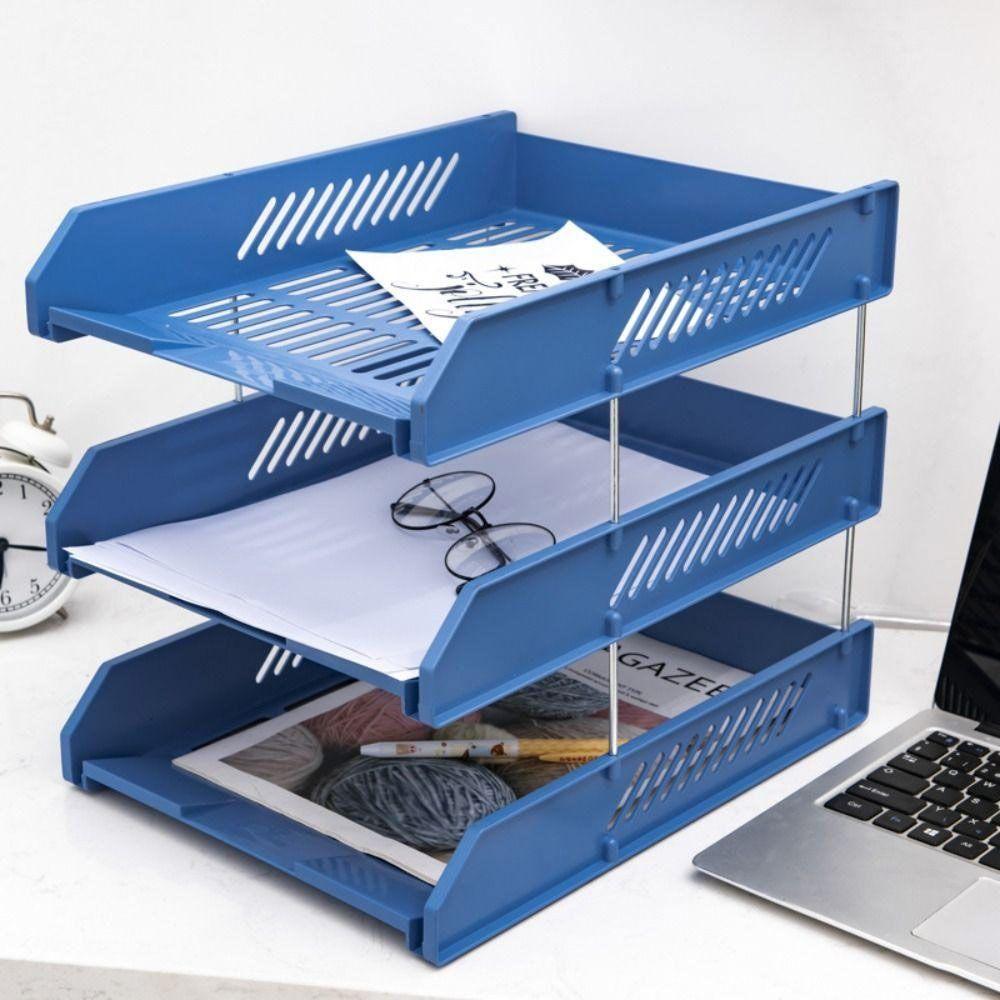 Stackable File Rack Vertical A4 File Tray New Letter Tray  for Home Office School