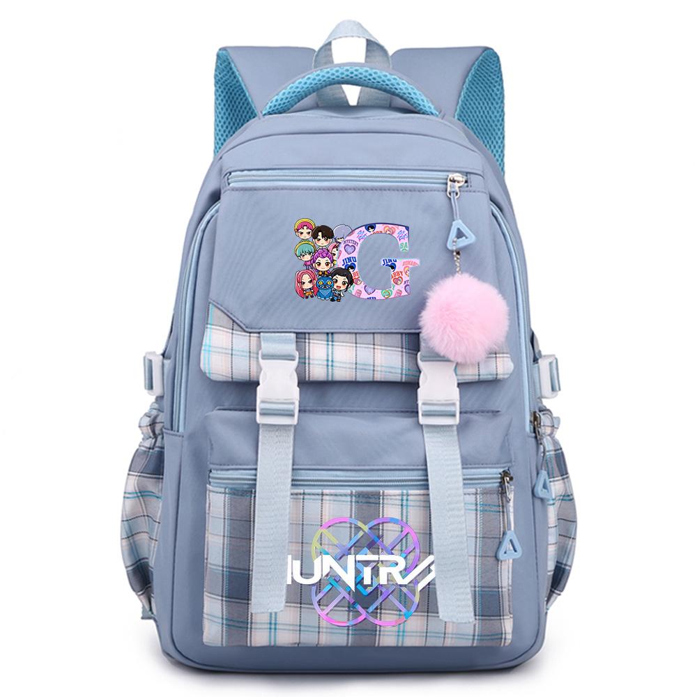 Cartoon 26 English Letter K-Pop Printed Large Capacity Backpack for Teenger Student Girl Boy Schoolbag Bookbag Kid Gift Women Waterproof Travel Bag