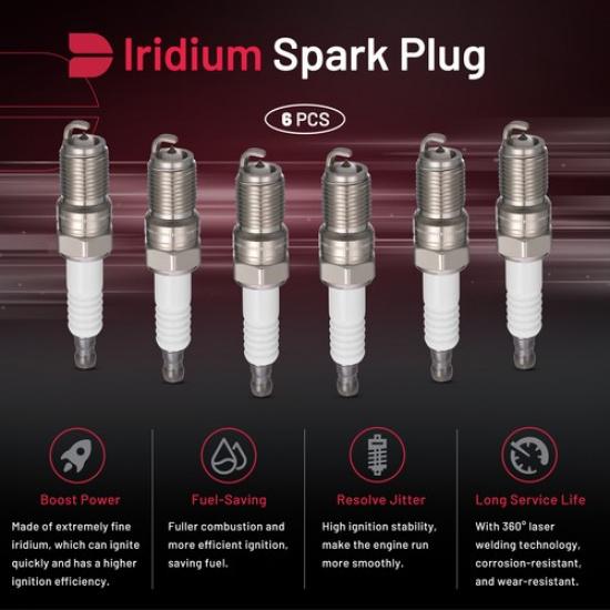 4511 Set Of 6 Iridium Spark Plugs For Cadillac Cimarron