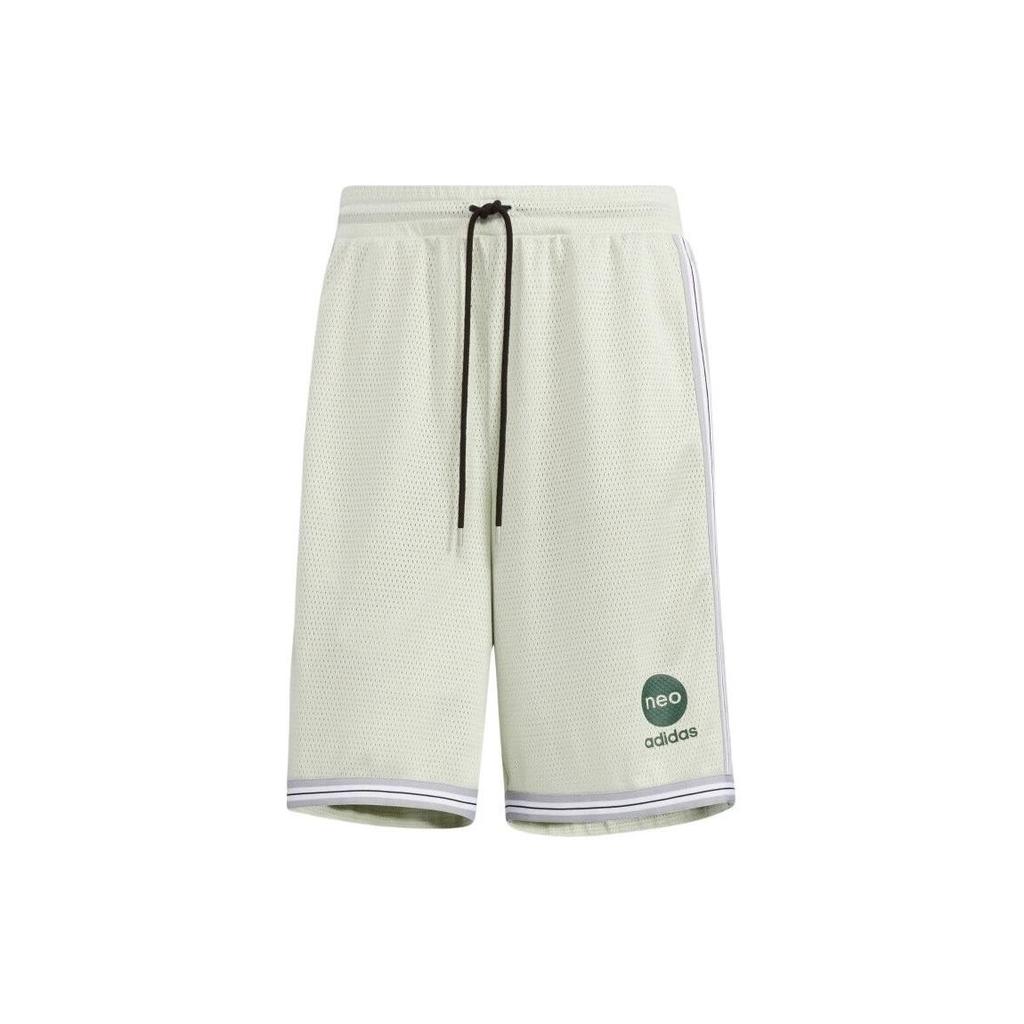 Adidas Neo Letter Logo Printed Breathable Casual Shorts Men shorts Beige HM2048