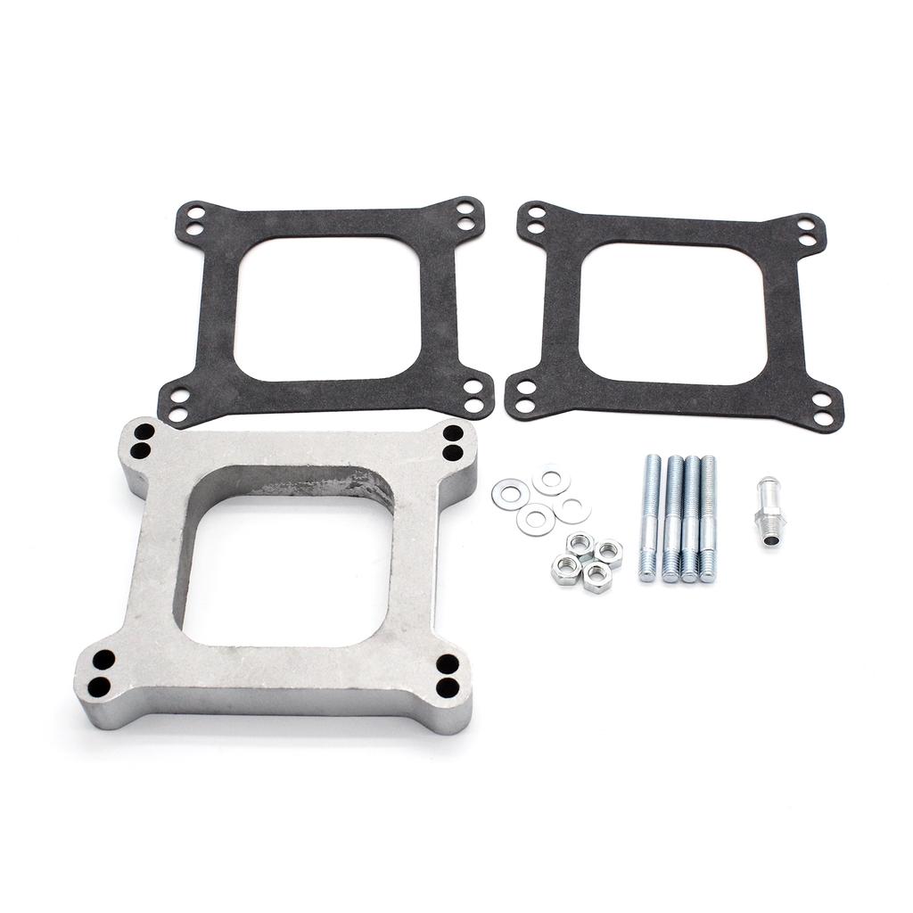 1inch Aluminum Carburetor Spacer 3/4" Open Carb Carburetor 3/8" Vacuum Tube Replacement for Not Fit Sprd Bore -