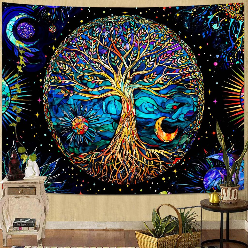 Nature Tree Tapestry Mystical Forest Tapestry for Bedroom Aesthetic Tapastry's Wall Hanging Tapestries for Living Room Dorm Tree