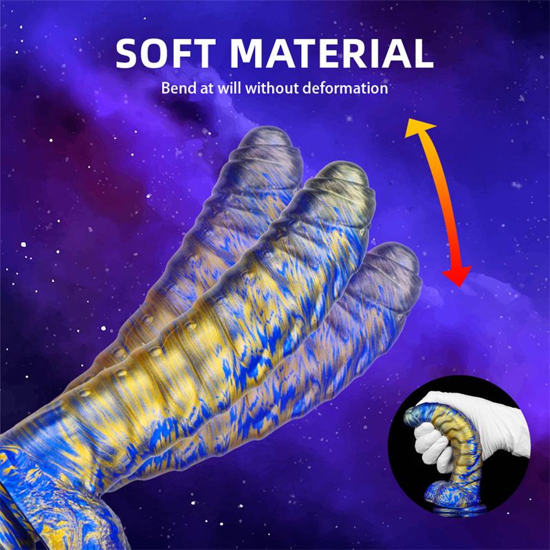 Caterpillar Soft Silicone Mixed Color Heteromorphic Dildo Female Masturbation Sm Sex Toys Adult Products