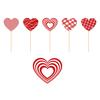 15Pcs Heart Vase Floral Insert Set Valentine's Day Romantic Table Decor for Centerpiece Party Wedding Decoration